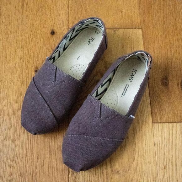 Brown/Gray Canvas Toms - Picture 1 of 4
